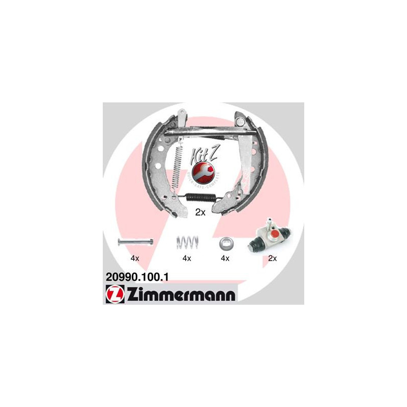 ZIMMERMANN 20990.100.1 Kit ganasce freno per