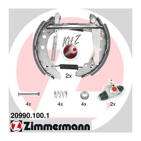 ZIMMERMANN 20990.100.1 Zestaw szczęk hamulcowych dla