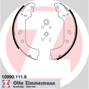 ZIMMERMANN 10990.111.6 Zestaw szczęk hamulcowych dla