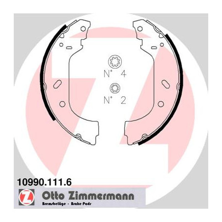 ZIMMERMANN 10990.111.6 Kit ganasce freno per