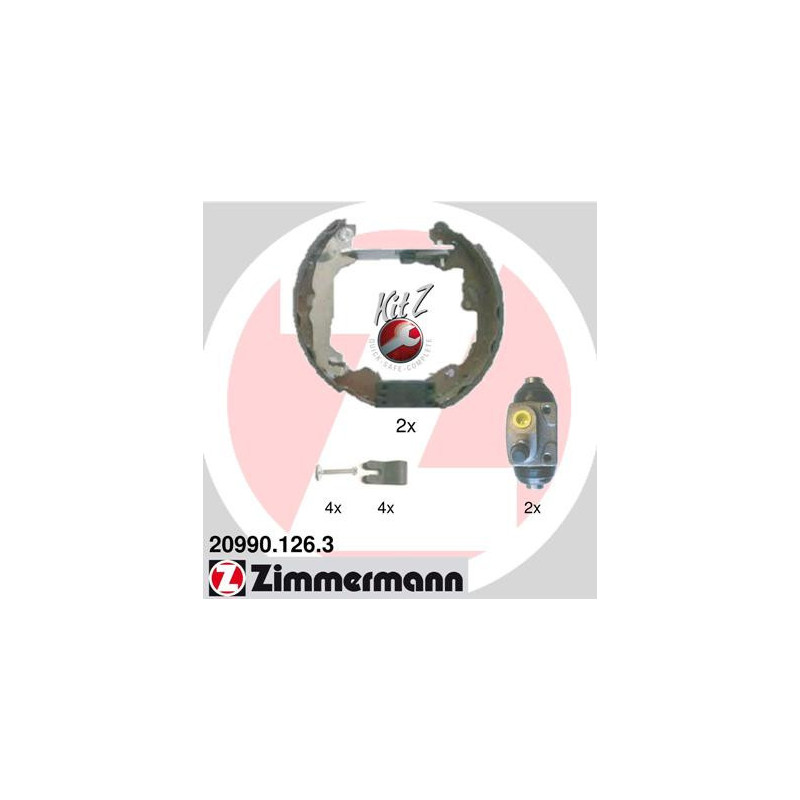 ZIMMERMANN 20990.126.3 Kit ganasce freno per