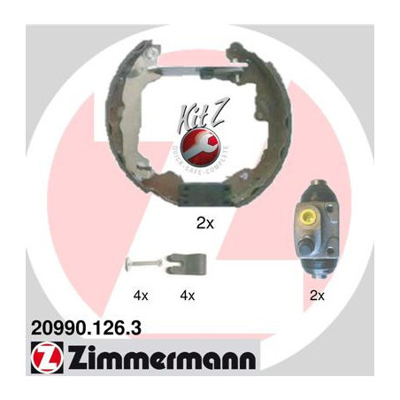 ZIMMERMANN 20990.126.3 Sada brzdových čeľustí pre