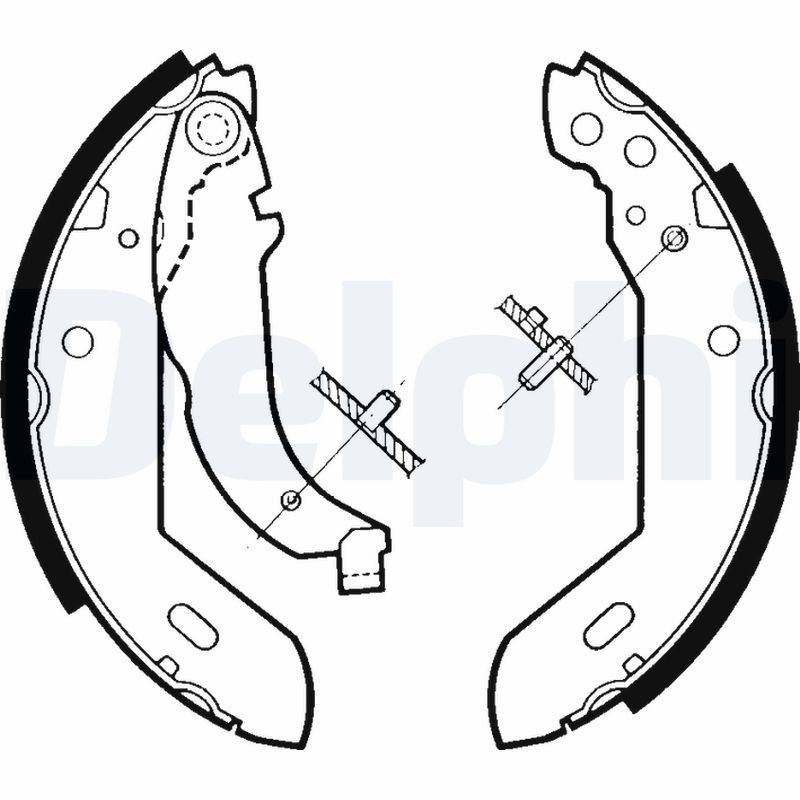 DELPHI LS1329 Kit ganasce freno per