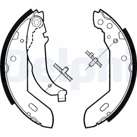 DELPHI LS1329 Kit ganasce freno per