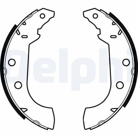 DELPHI LS1347 Brake Shoe Set Rear for