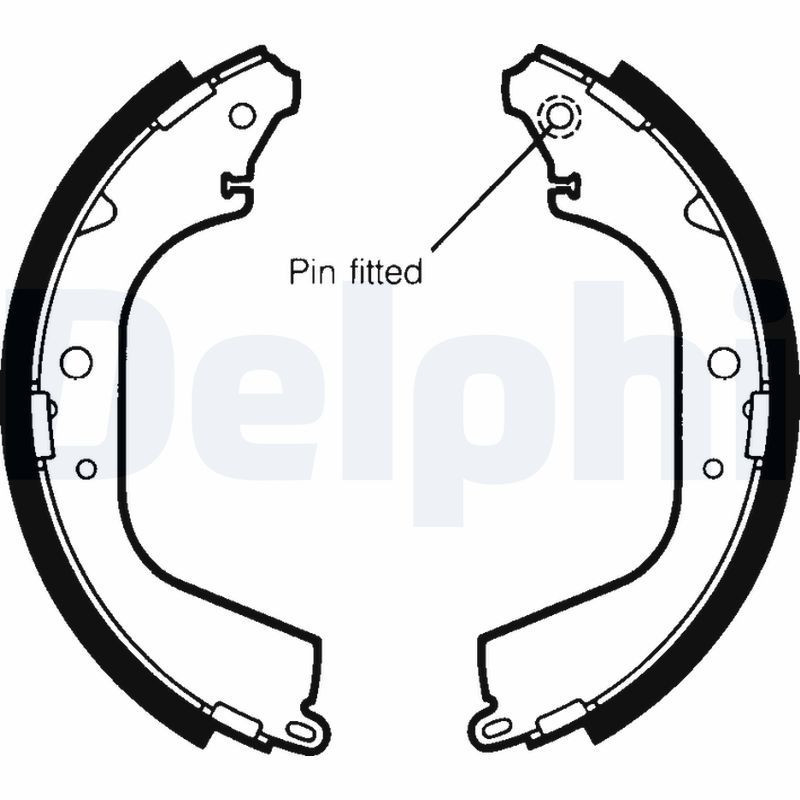 DELPHI LS1406 Brake Shoe Set Rear for