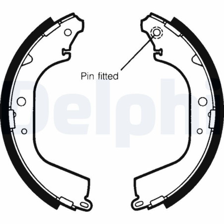 DELPHI LS1406 Kit ganasce freno per