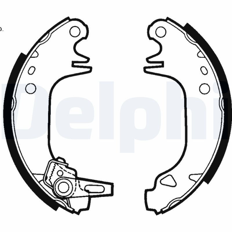 DELPHI LS1423 Brake Shoe Set Rear for