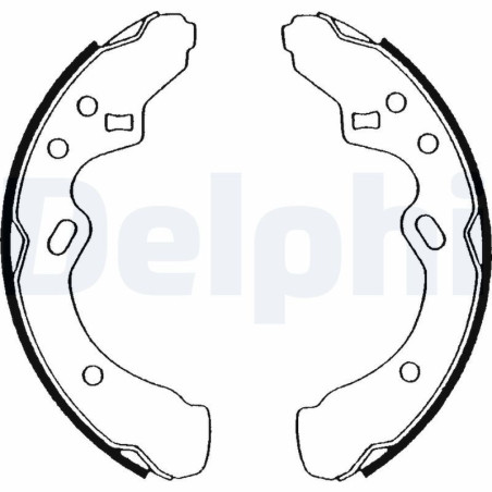 DELPHI LS1501 Brake Shoe Set Rear for
