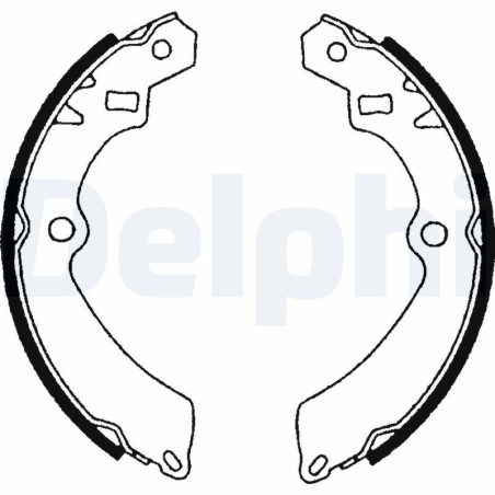 DELPHI LS1599 Brake Shoe Set Rear for