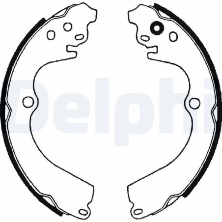 DELPHI LS1604 Kit ganasce freno per