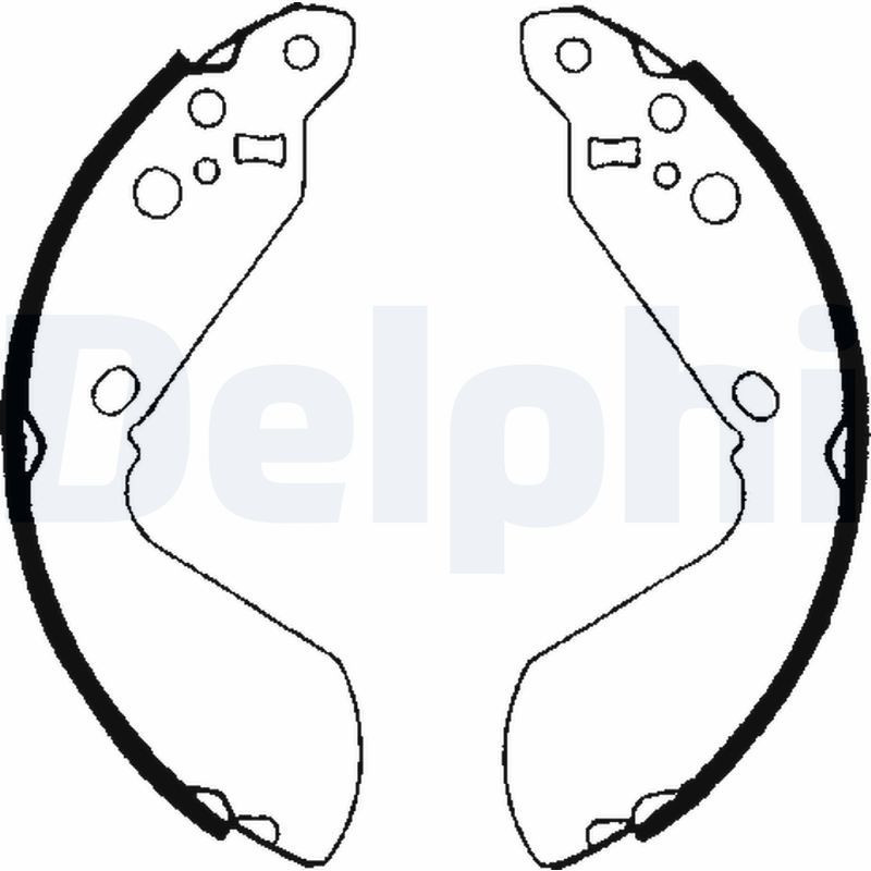 DELPHI LS1651 Juego de zapatas de frenos para