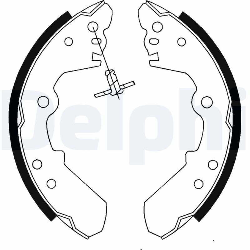DELPHI LS1687 Brake Shoe Set Rear for