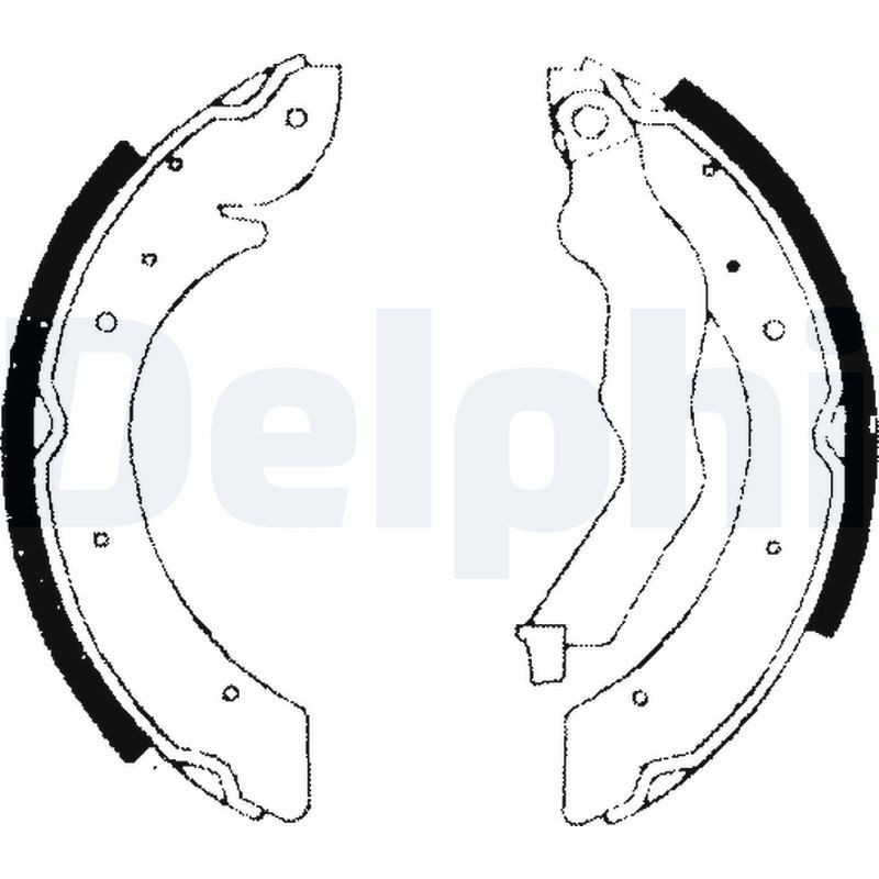 DELPHI LS1714 Brake Shoe Set Rear for