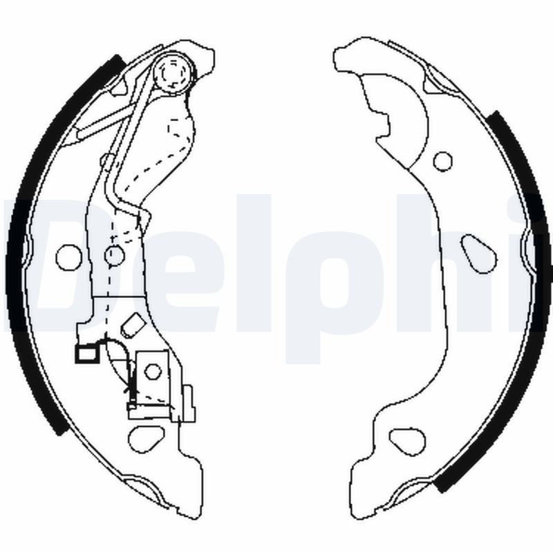 DELPHI LS1859 Kit ganasce freno per