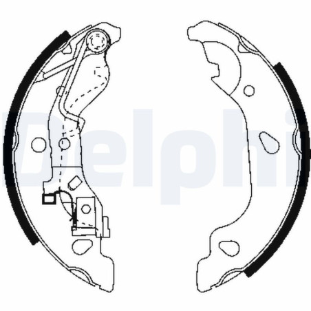 DELPHI LS1859 Brake Shoe Set Rear for