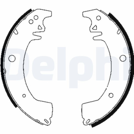 DELPHI LS1911 Brake Shoe Set Rear for