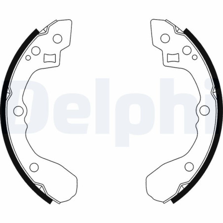 DELPHI LS1918 Brake Shoe Set Rear for