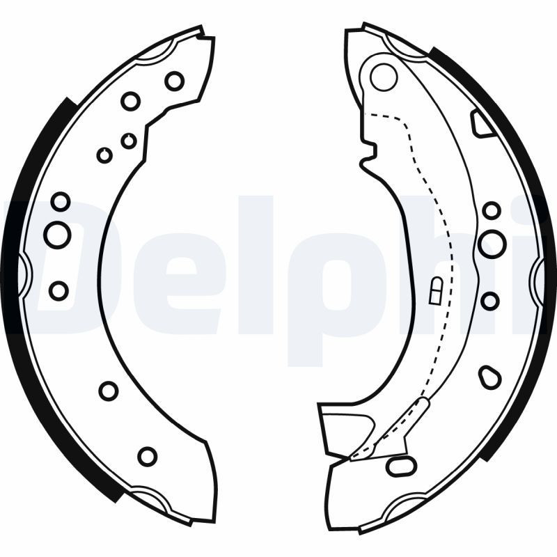 DELPHI LS1921 Brake Shoe Set Rear for