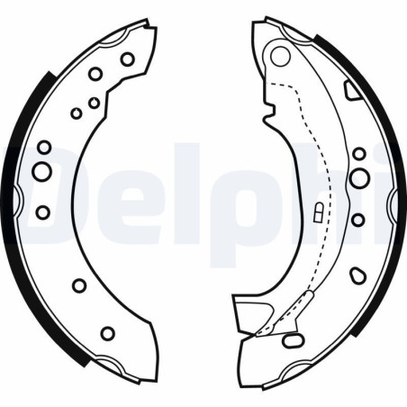 DELPHI LS1921 Brake Shoe Set Rear for