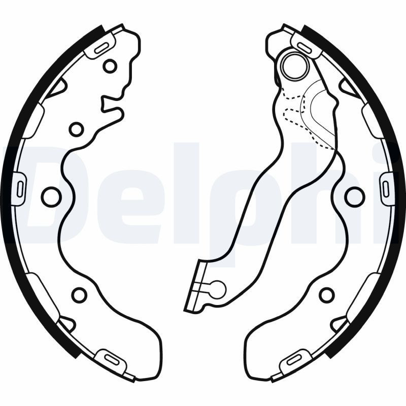 DELPHI LS2072 Brake Shoe Set Rear for