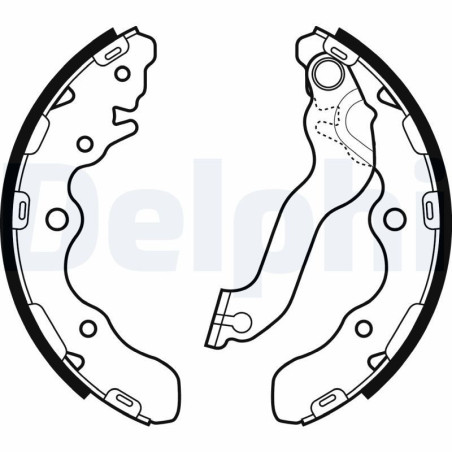 DELPHI LS2072 Kit ganasce freno per