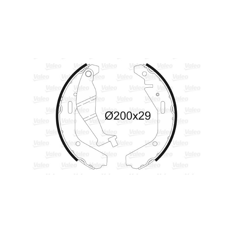 VALEO 564102 Kit ganasce freno per
