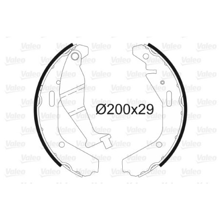 VALEO 564102 Juego de zapatas de frenos para