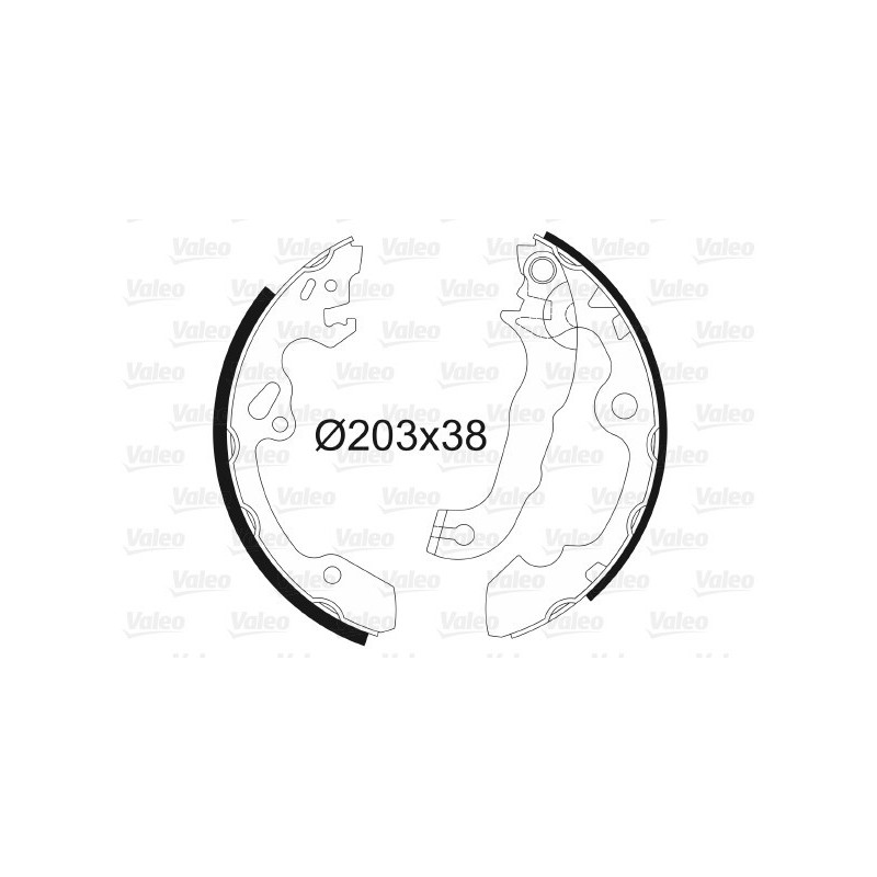 VALEO 562648 Brake Shoe Set Rear for