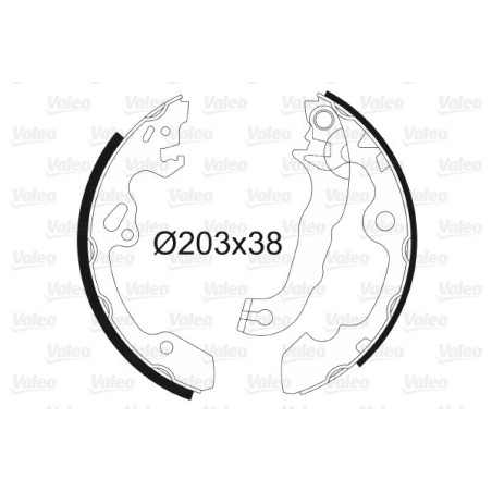 VALEO 562648 Kit ganasce freno per