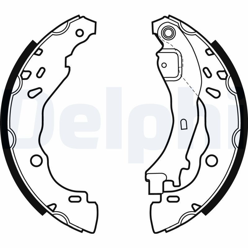 DELPHI LS1975 Brake Shoe Set Rear for