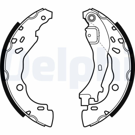 DELPHI LS1975 Brake Shoe Set Rear for