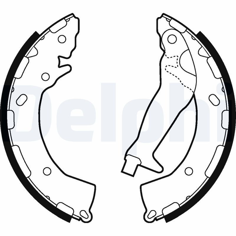 DELPHI LS2010 Brake Shoe Set Rear for