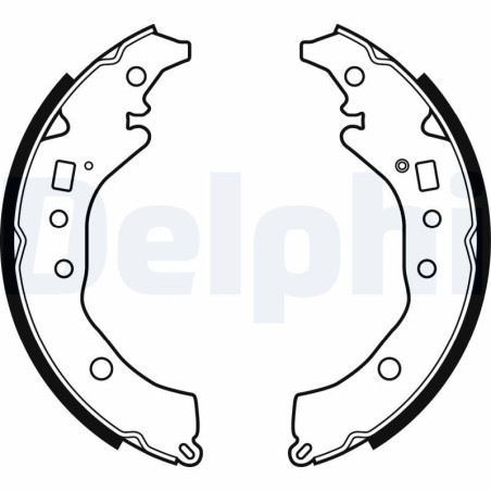 DELPHI LS2079 Brake Shoe Set Rear for