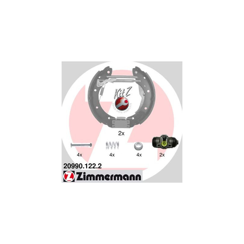 ZIMMERMANN 20990.122.2 Kit ganasce freno per