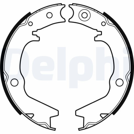 DELPHI LS2145 Brake Shoe Set Rear for