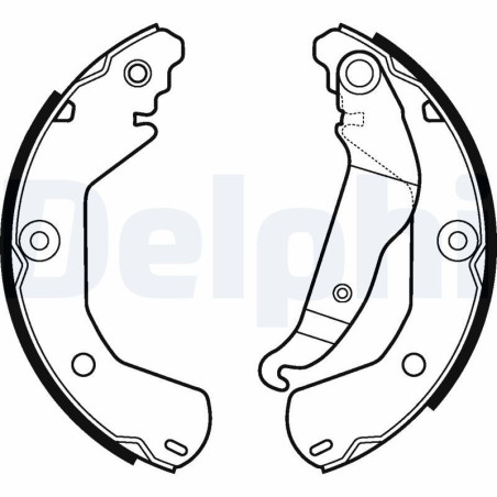 DELPHI LS2112 Brake Shoe Set Rear for