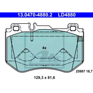 ATE 13.0470-4880.2 Brzdové platničky predné pre Mercedes C