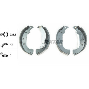 TEXTAR 91037000 Juego de zapatas de frenos trasero para Tempra Fiorino Tipo Marea 145 146