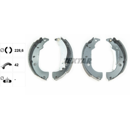TEXTAR 91037000 Jeu de mâchoires de frein arrière pour Tempra Fiorino Tipo Marea 145 146