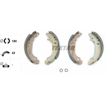 TEXTAR 91037400 Brake Shoe Set Rear for
