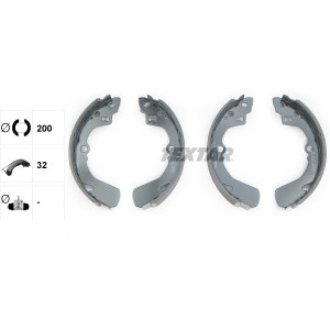 TEXTAR 91039001 Bremsbackensatz für