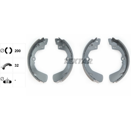 TEXTAR 91039001 Jeu de mâchoires de frein pour