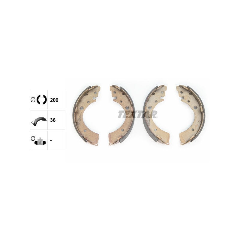 TEXTAR 91039601 Brake Shoe Set Rear for