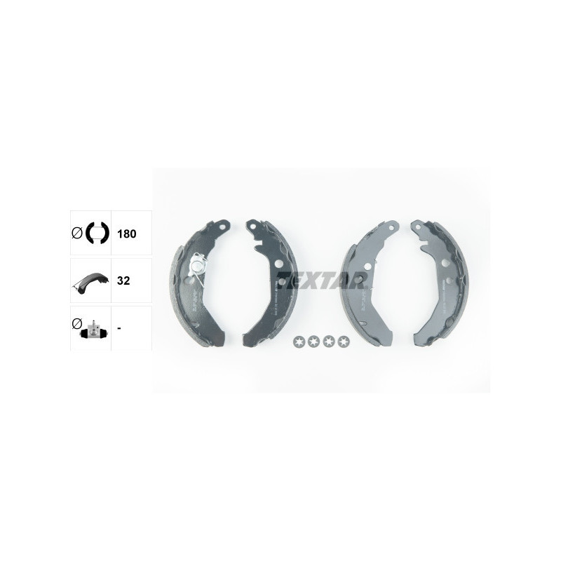 TEXTAR 91041900 Brake Shoe Set Rear for Ford Fiesta