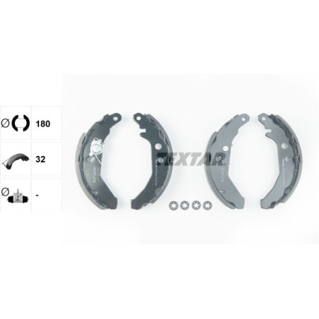 TEXTAR 91041900 Zestaw szczęk hamulcowych tył dla Ford Fiesta