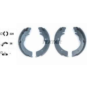 TEXTAR 91042300 Jeu de mâchoires de frein arrière pour Jimny Accord Carry CR-V Civic HR-V
