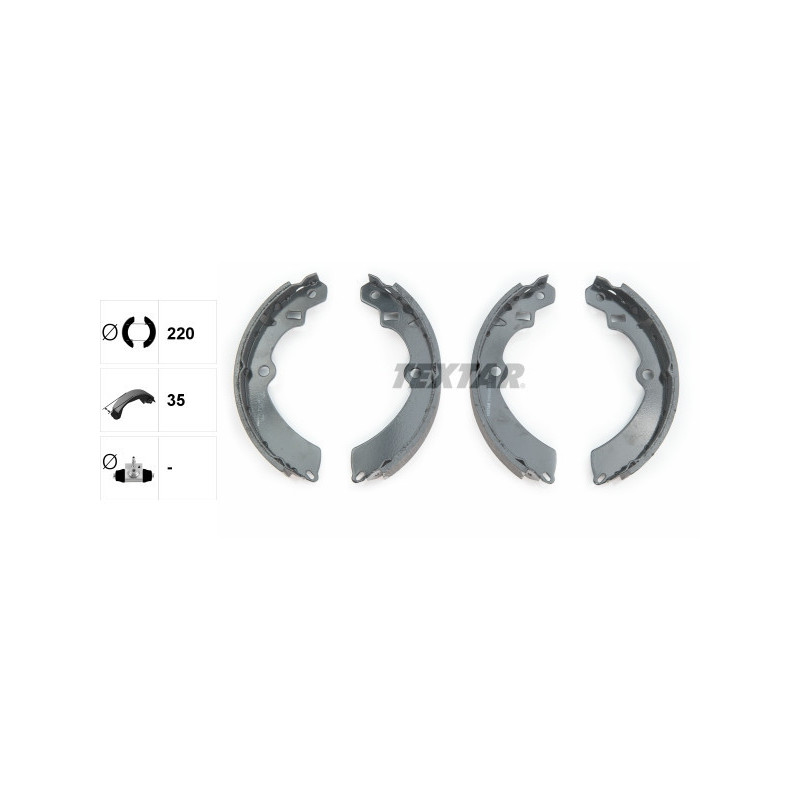 TEXTAR 91042800 Brake Shoe Set Rear for