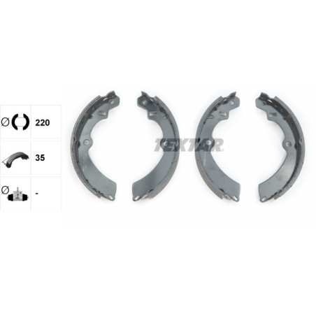 TEXTAR 91042800 Brake Shoe Set Rear for Suzuki Vitara