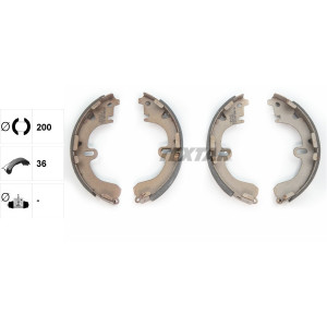 TEXTAR 91043100 Brake Shoe Set Rear for Corolla Levin Carina Corona